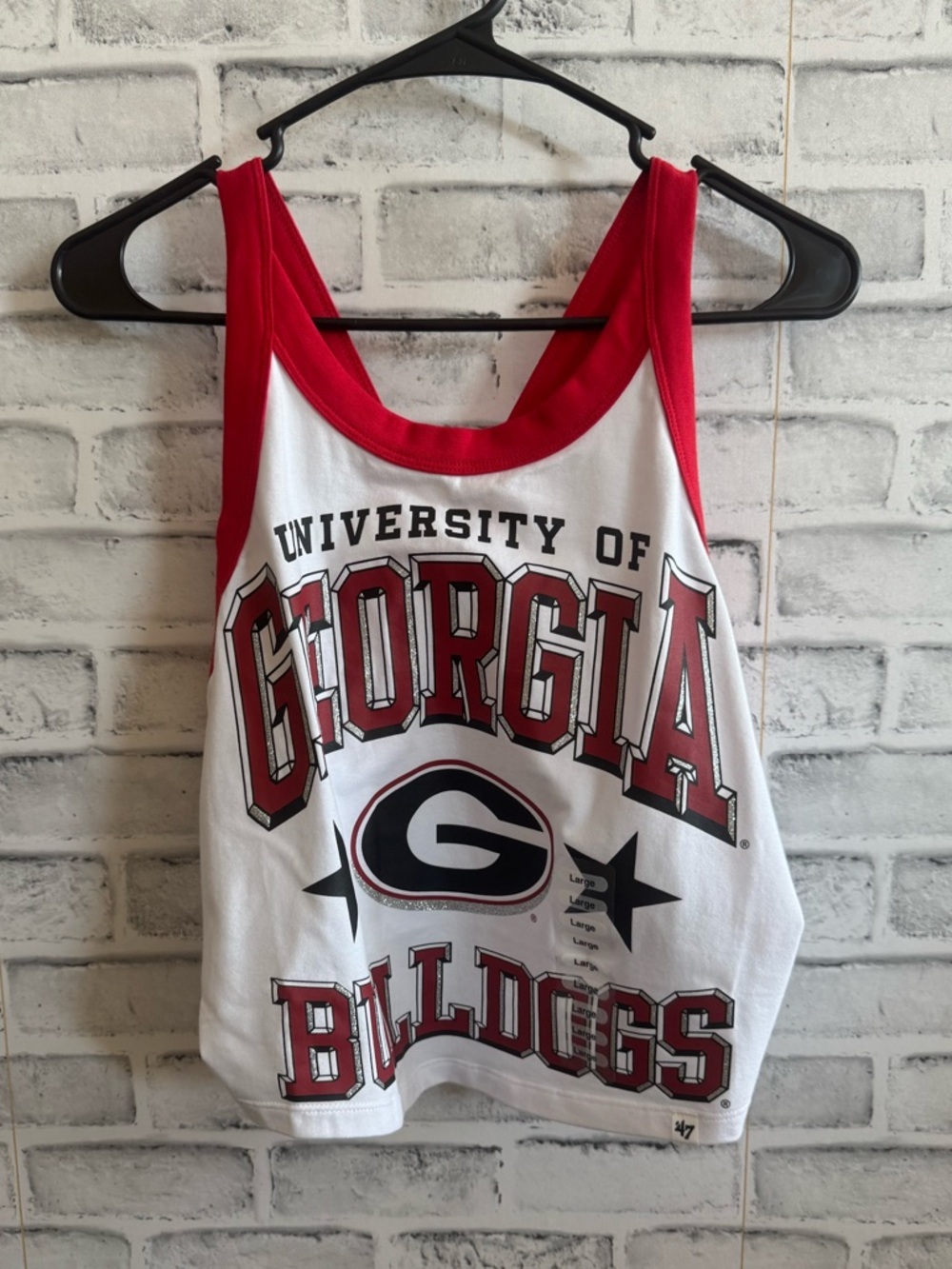NWT! Women’s Georgia Bulldogs ‘47 cropped racerback tank top Large - Picture 2 of 5